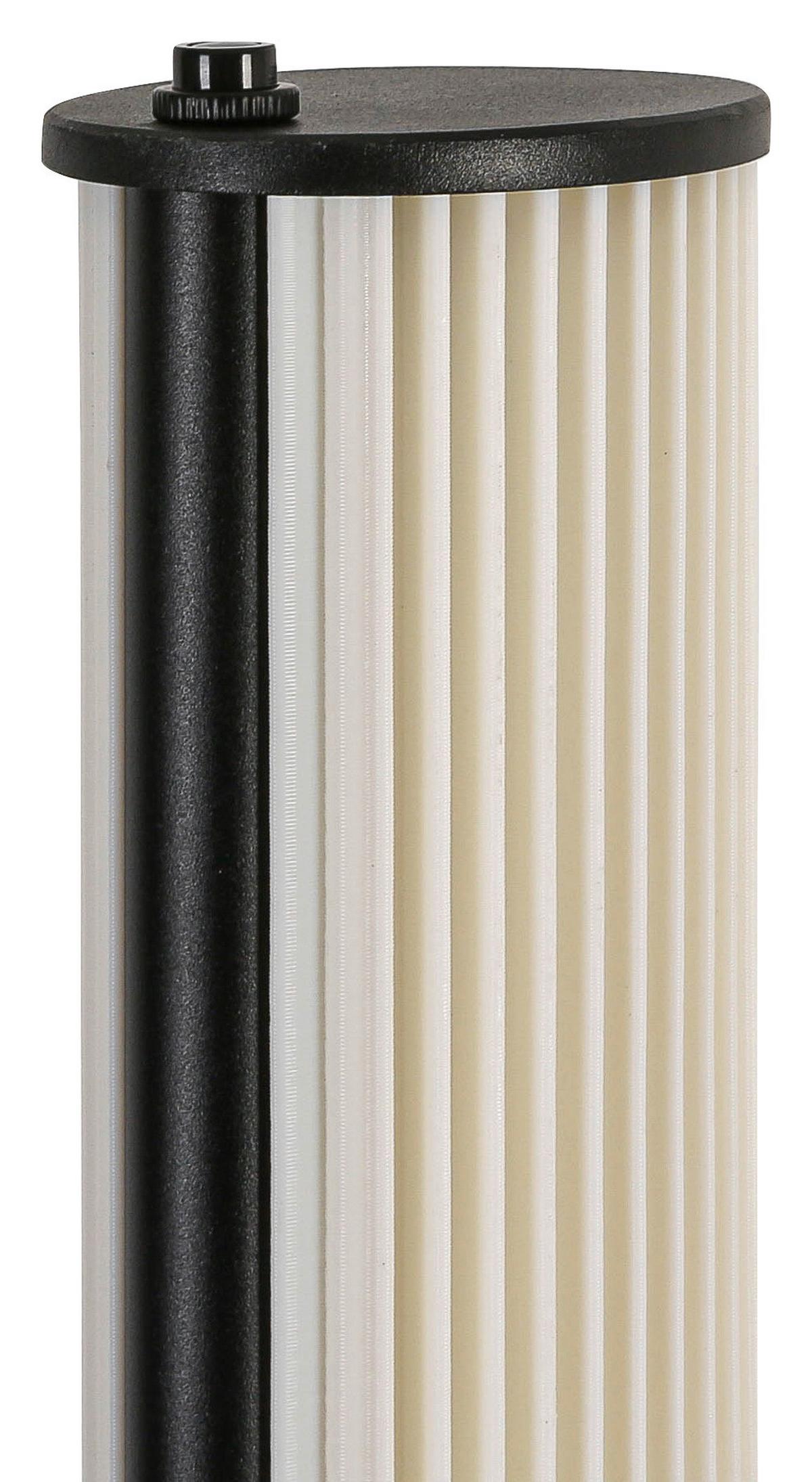 LED-Stehleuchte Laseri Schwarz/Weiß max. 24 Watt - Weiss/Schwarz, Konventionell, Kunststoff/Metall (26/19/148cm) - Mömax