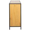 SKRIVBORD LENNY - svart/ekfärgad, Modern, metall/trämaterial (100/40/75.5-93.5cm) - Bessagi Home