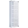 Regal Tilano M, Bela - bela, Design, steklo/leseni material (31/92/18cm) - MID.YOU