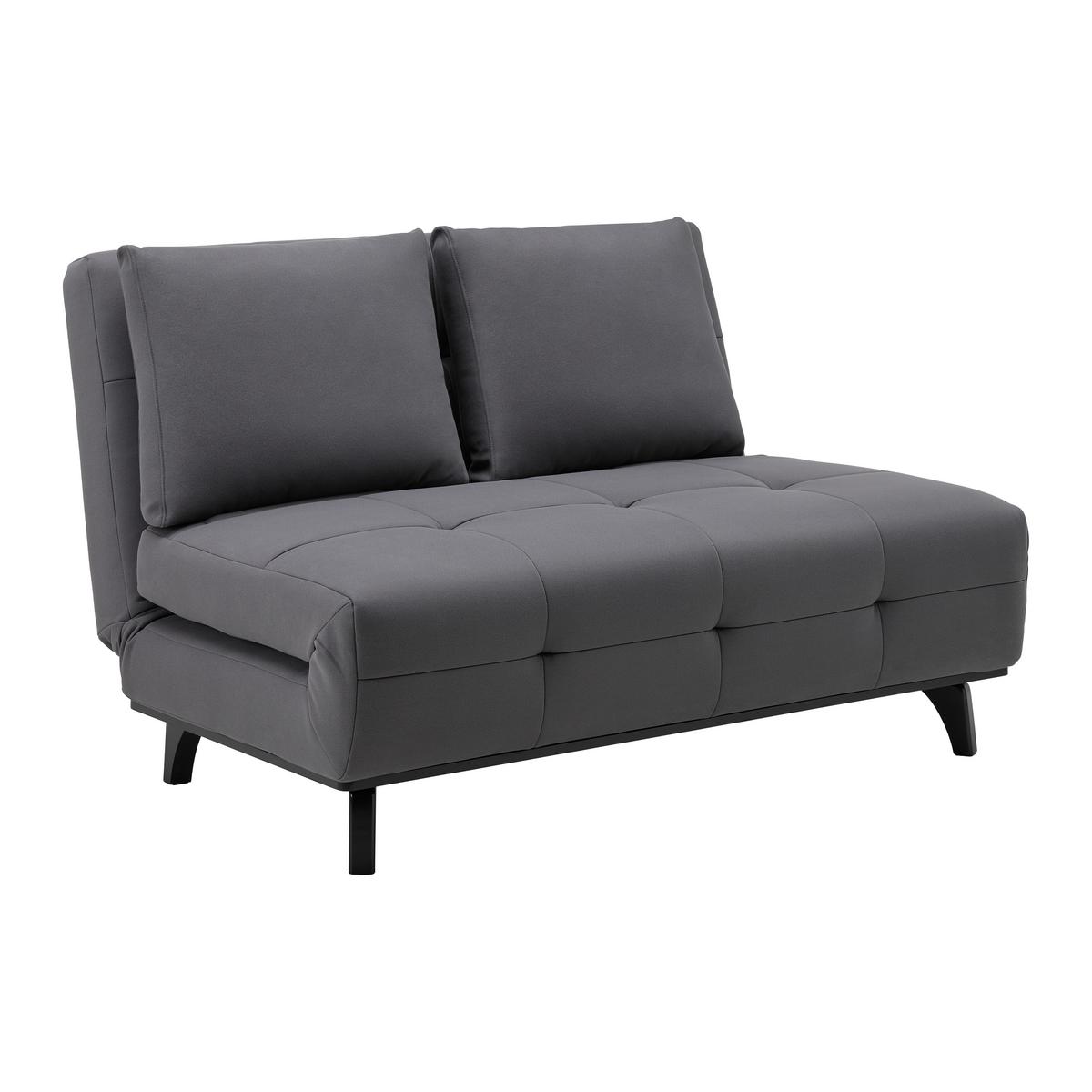Canapea extensibilă RICA - gri, Modern, lemn/textil (121/83/93cm) - Bessagi Home