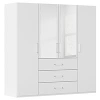 Omara S Klasičnimi Vrati Evelyn, Bela - bela, Design, umetna masa/steklo (201/197/60cm) - Novel