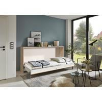 Klappbett Juist ca. 90x200 cm Eiche - Weiß/Sonoma Eiche, KONVENTIONELL, Holz/Holzwerkstoff (90/200cm) - MID.YOU