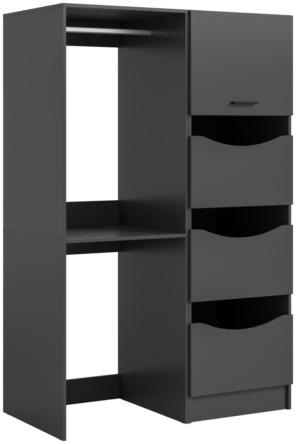 Omara Za Pralni Stroj Free, Antracit - antracit, Basics, leseni material (126/195/68cm) - MID.YOU