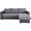 Sedežna Garnitura Atlanta, Z Ležiščem - črna/antracit, Moderno, tekstil (230/160cm) - Mömax