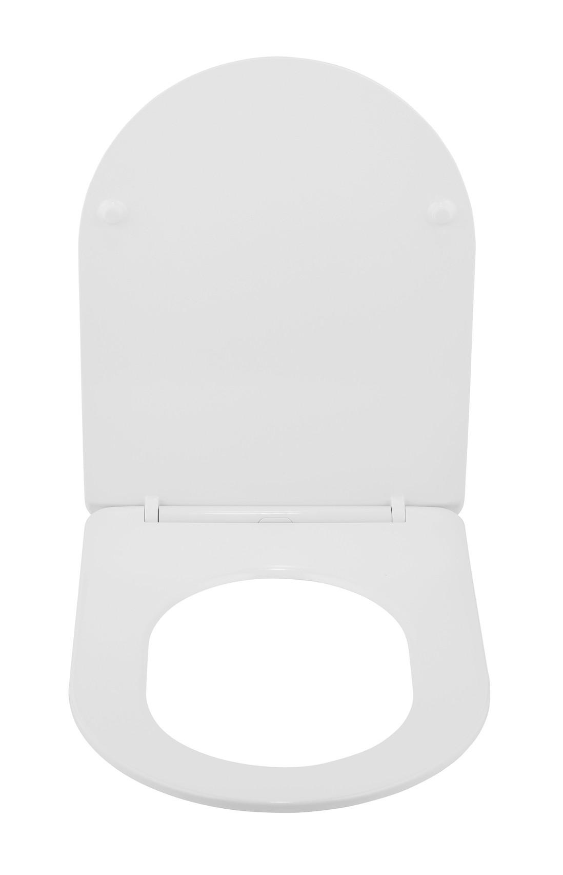 Capac WC Galati - alb, Modern, plastic/metal (36/46cm) - Wenko