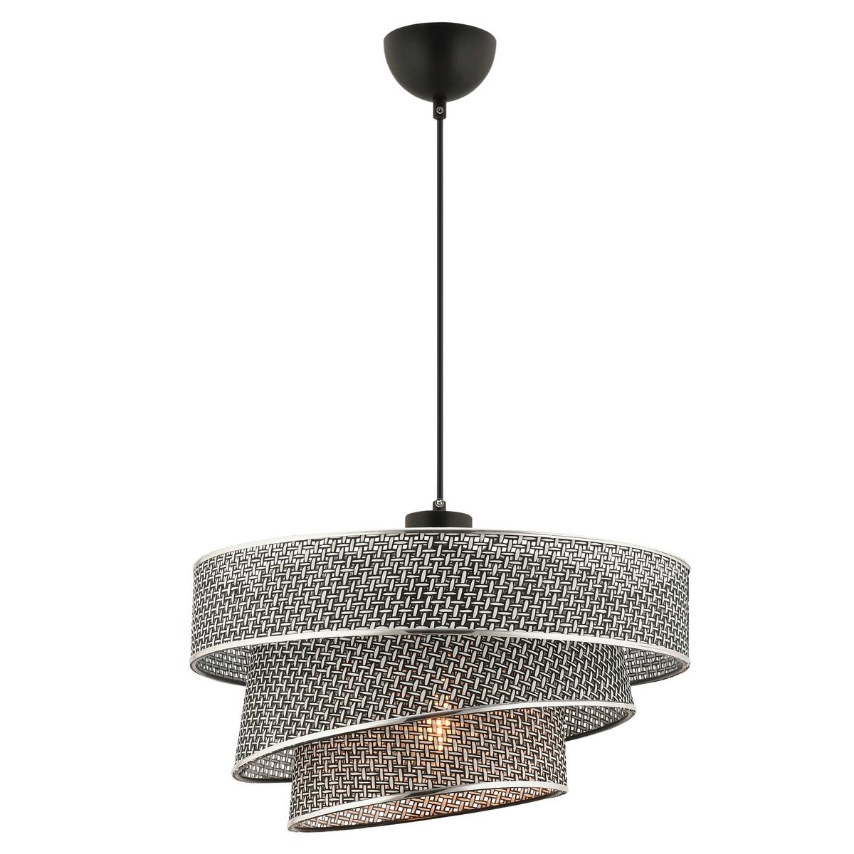 LAMPA WISZĄCA COUPER HAZERAN - GREY - szary, Design, metal/tkanina (40/72cm) - P & B