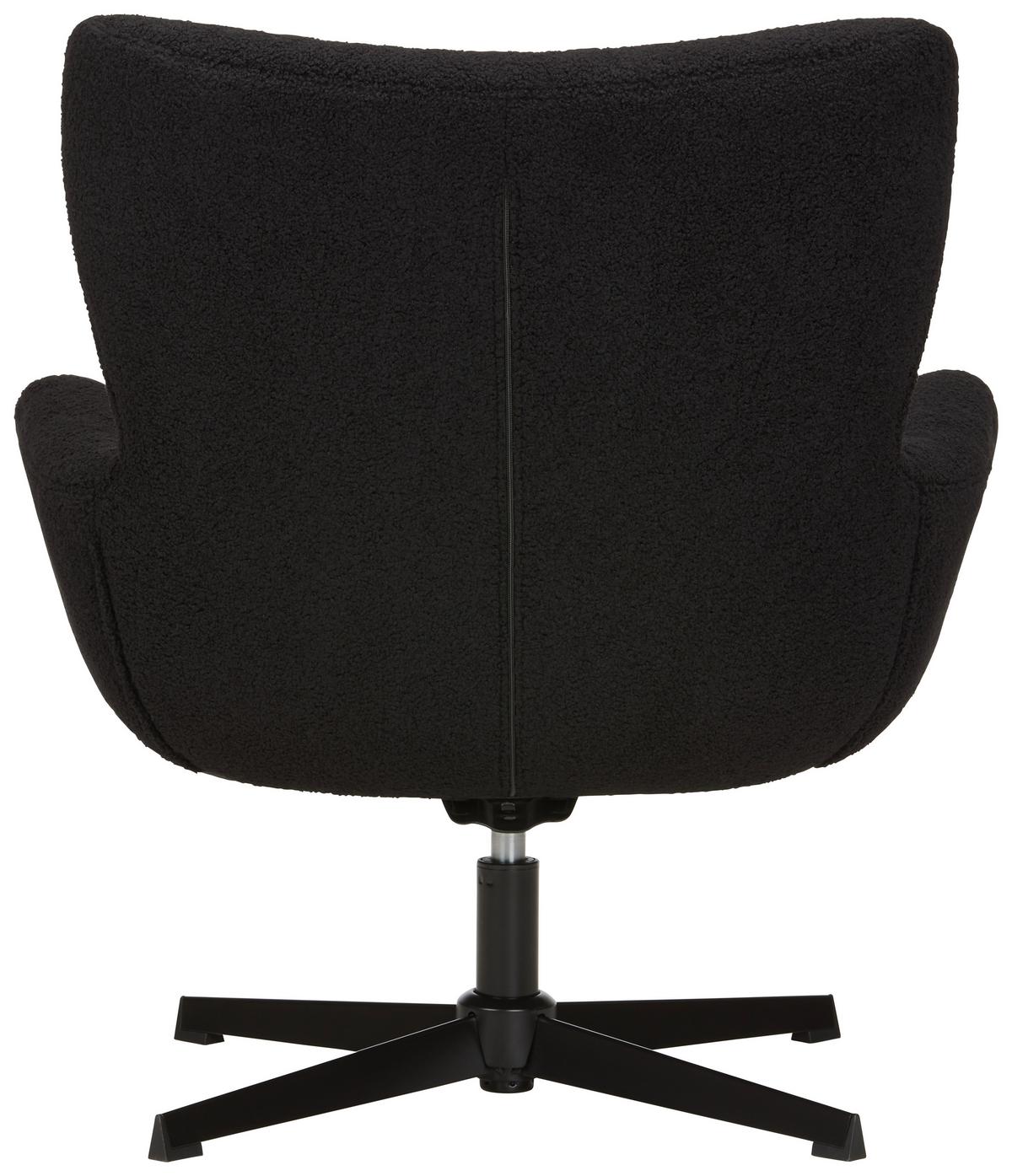 Drehstuhl in Schwarz - Schwarz, Modern, Holz/Textil (85/89/77cm) - Premium Living
