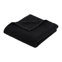 Handtuch Ocean Schwarz ca. 50x100cm - Schwarz, Textil (50/100cm) - Premium Living