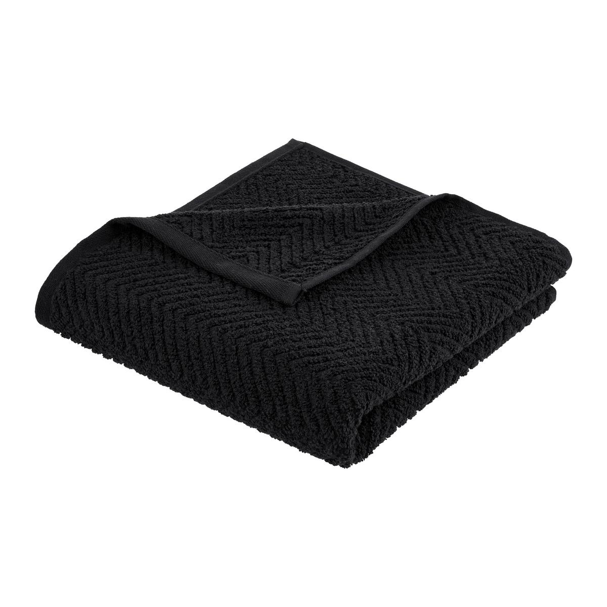 Handtuch Ocean Schwarz ca. 50x100cm - Schwarz, Textil (50/100cm) - Premium Living