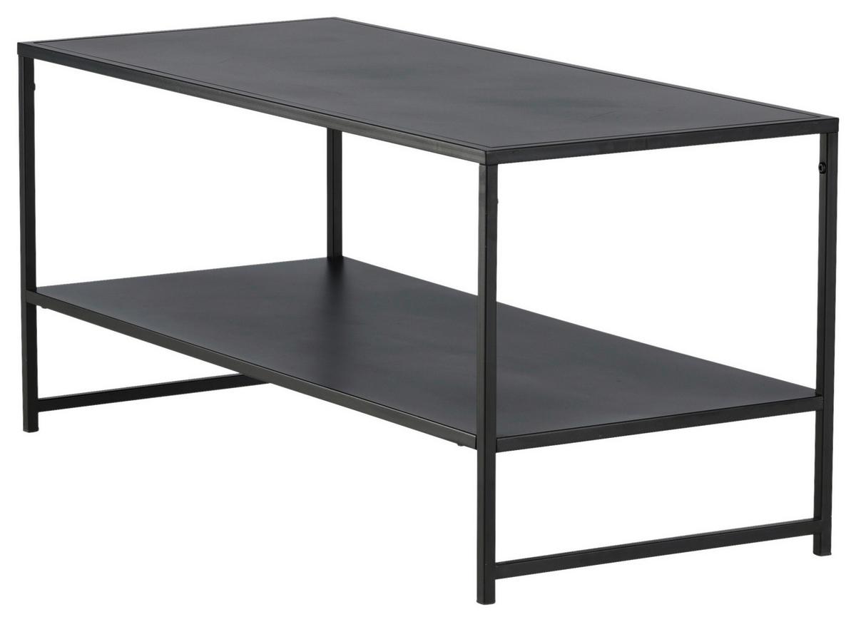 COUCHTISCH STAAL - Schwarz, Design, Metall (102/43/45cm) - Livetastic