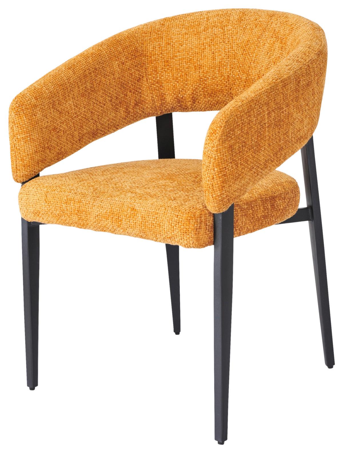 Stolica Astra - curry žuta/crna, Moderno, metal/tekstil (59,5/83/58,5cm) - Premium Living