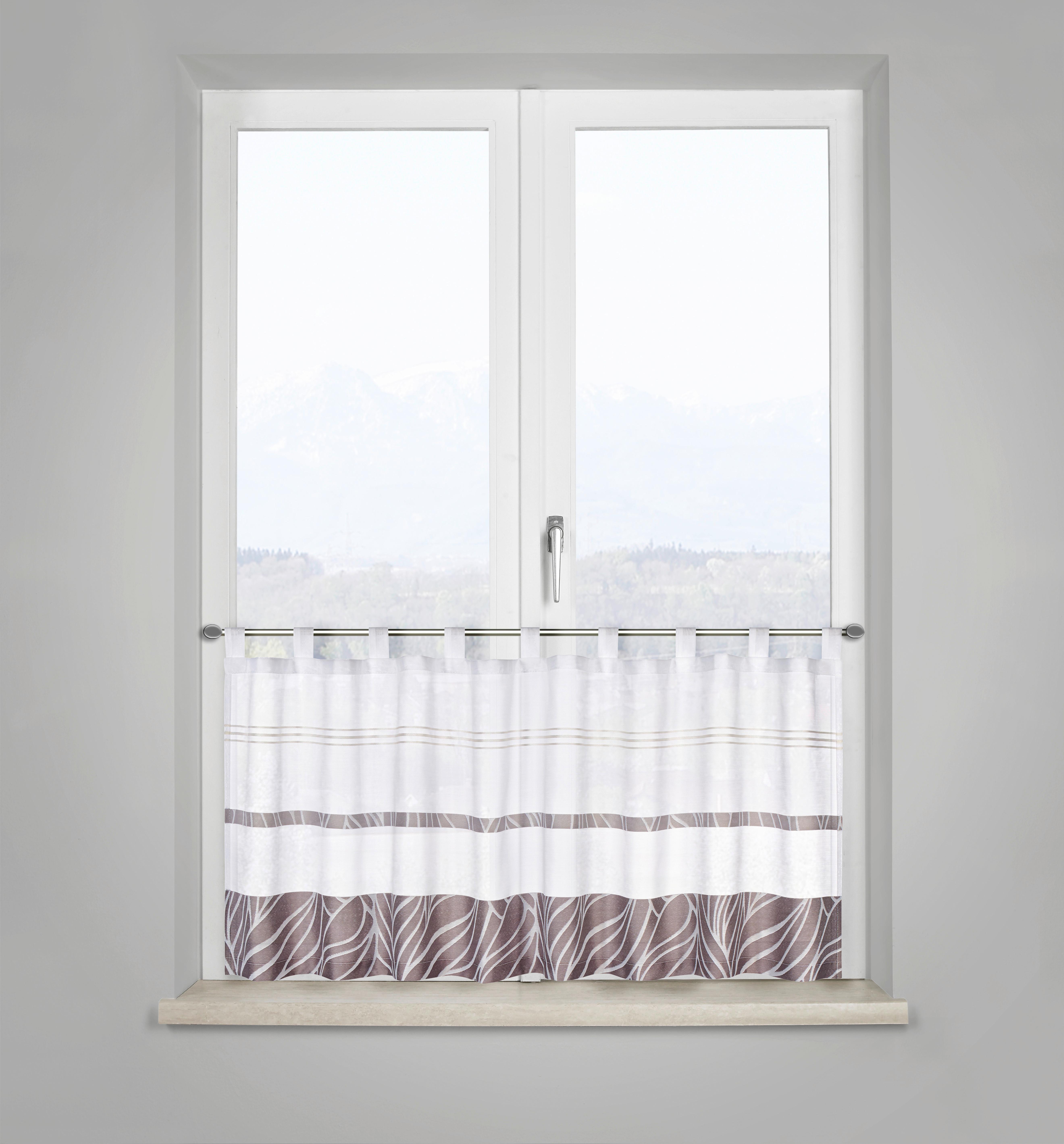 Kurzgardine Anita Grau ca. 50x145cm - Grau, KONVENTIONELL, Textil (50/145cm) - Modern Living