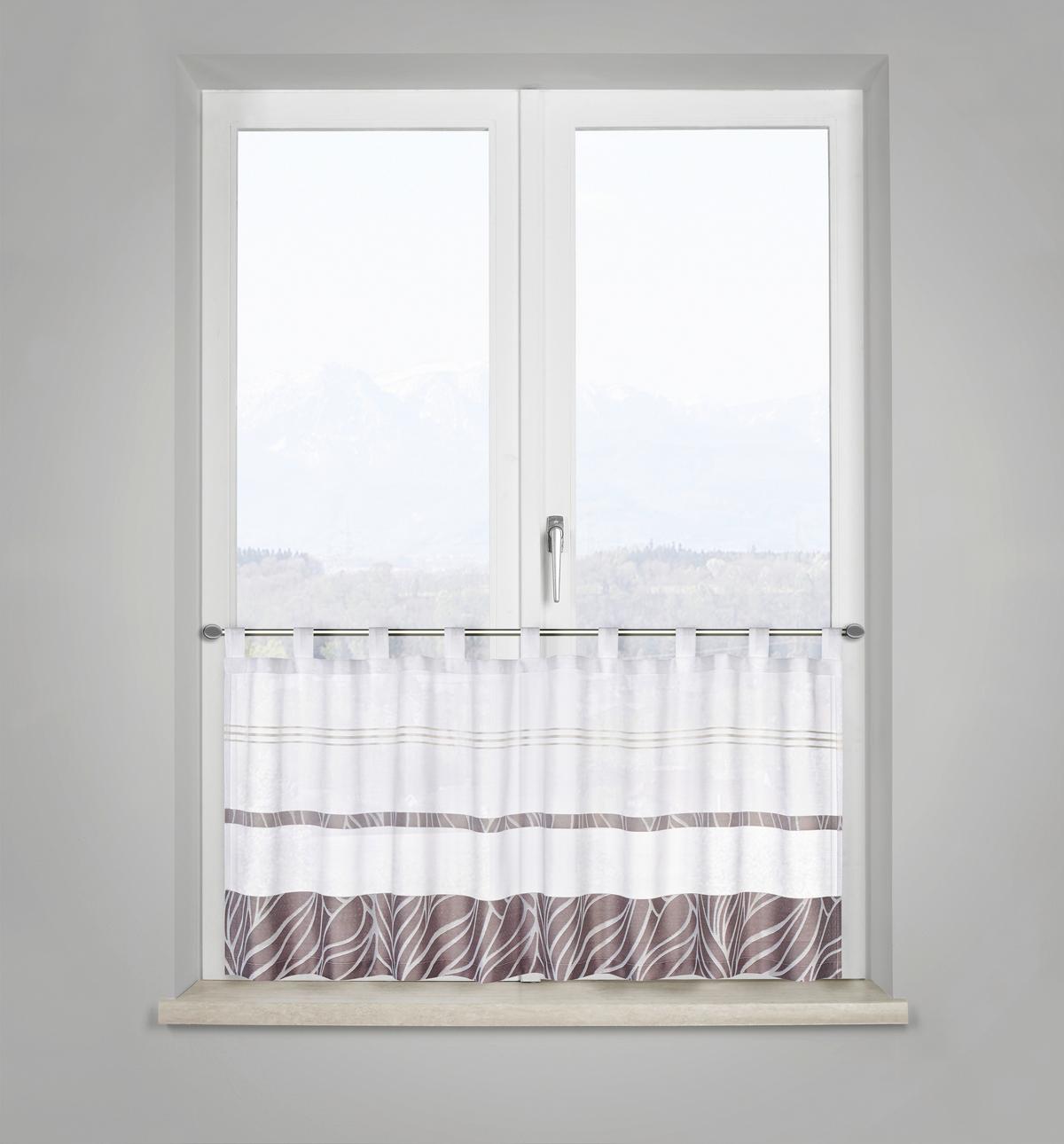 Kurzgardine Anita Grau ca. 50x145cm - Grau, KONVENTIONELL, Textil (50/145cm) - Modern Living