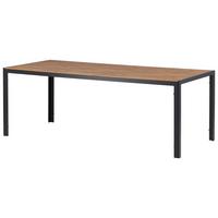 GARTENTISCH BREAK - Schwarz/Naturfarben, KONVENTIONELL, Holz/Metall (205/90/74cm) - Gardenson