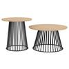 SOFFBORD NICA - svart/ekfärgad, Modern, metall/trä (70/70/40cm) - Mömax