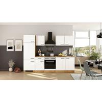 Küchenblock Avila m. Geräten Magnolie - Eichefarben/Magnolie, Trend, Holzwerkstoff/Metall (270cm) - FlexWell