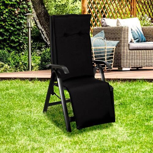 Relaxsesselauflage Trabzon ca.170x46x8cm Anthrazit - Anthrazit, Basics, Textil (170/46/8cm)