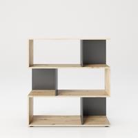 Regal Shelfy 6 Fächer ca. 103x110 cm Grau/Eiche - Eiche Artisan/Grau, MODERN, Holzwerkstoff (103/110/36cm) - MID.YOU