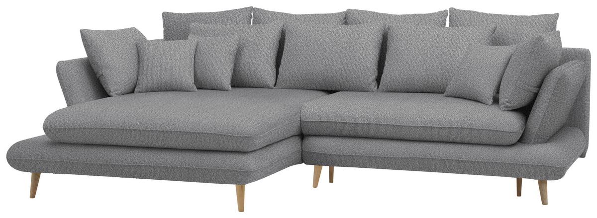 Kutna Garnitura Monte - siva/prirodne boje, Romantično / ladanjski, tekstil/drvo (181/283cm) - Premium Living