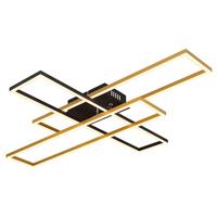 LED-DECKENLEUCHTE 67208-40G - Goldfarben/Opal, Design, Kunststoff/Metall (80/60/9.5cm) - Globo