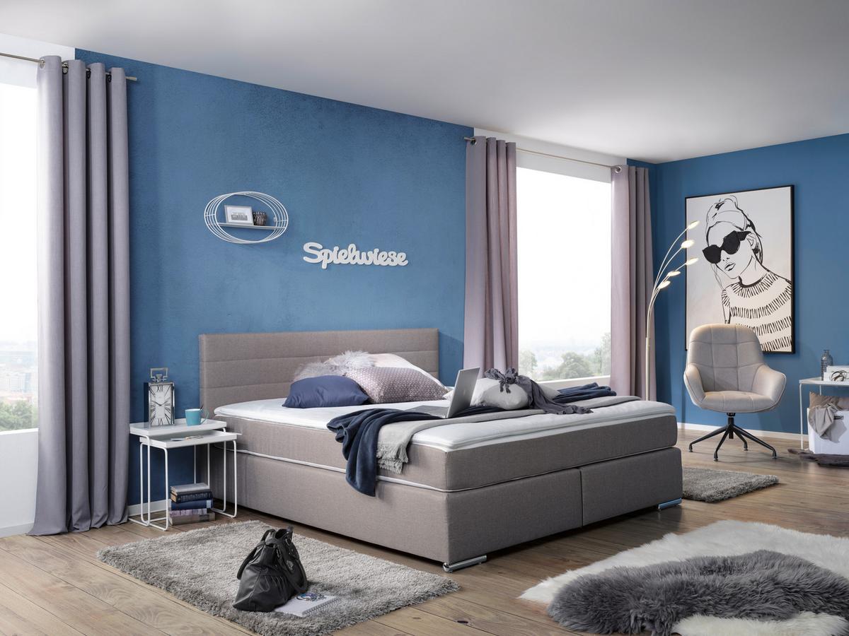 Fotel Elias - fekete/szürke, Modern, textil/fém (73/100/75cm) - Mömax