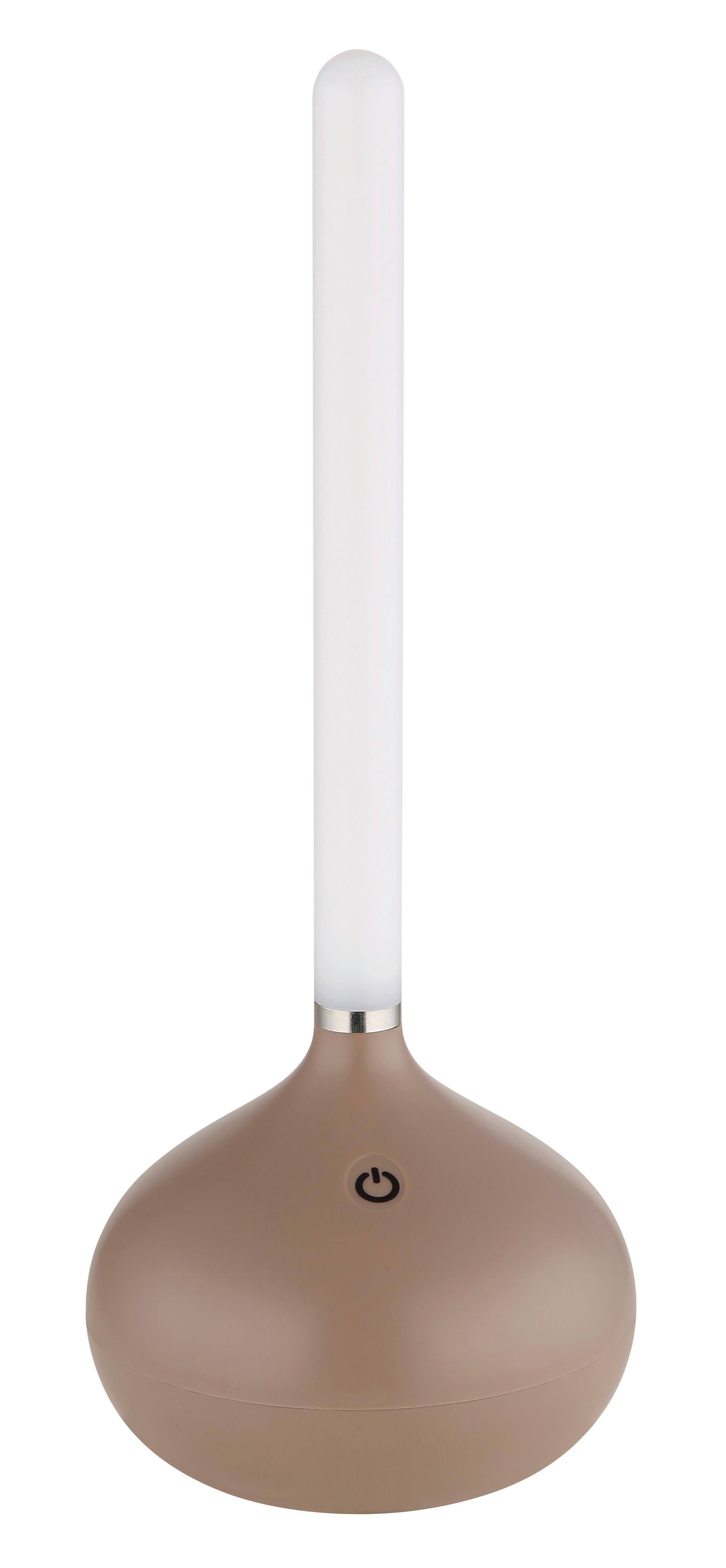 AKKU-TISCHLEUCHTE 28067CH TURNER - Champagner/Opal, Design, Kunststoff (9,6/24,3cm) - Globo