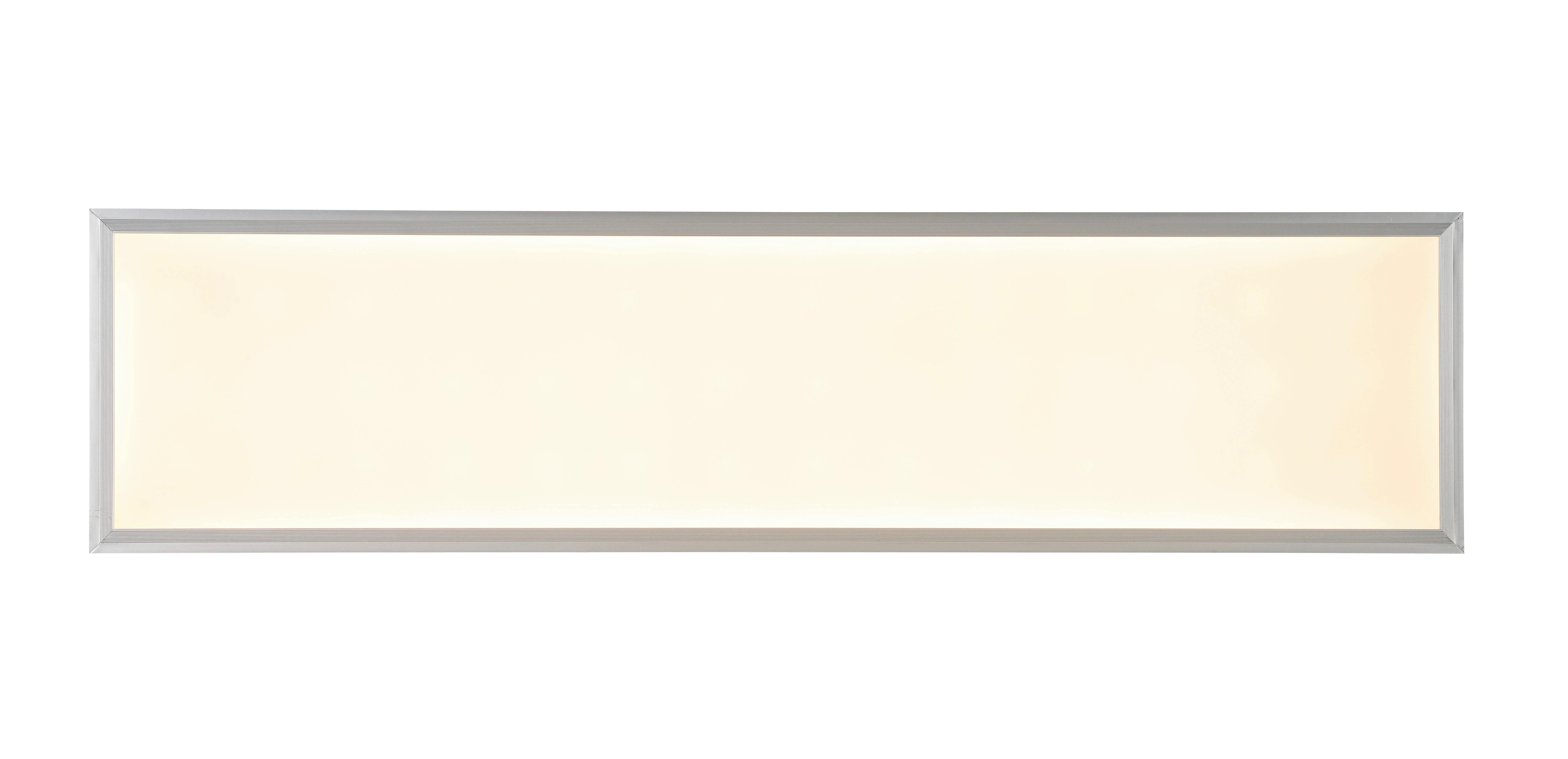 LED Mennyezeti Lámpa Cornelius - ezüstszínű/fehér, Modern, műanyag/fém (120/30/7,5cm) - Mömax