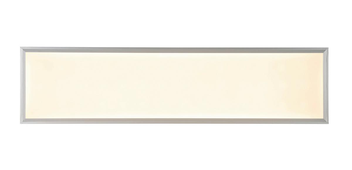 Led Mennyezeti Lámpa Cornelius - ezüstszínű/fehér, Modern, műanyag/fém (120/30/7,5cm) - Mömax