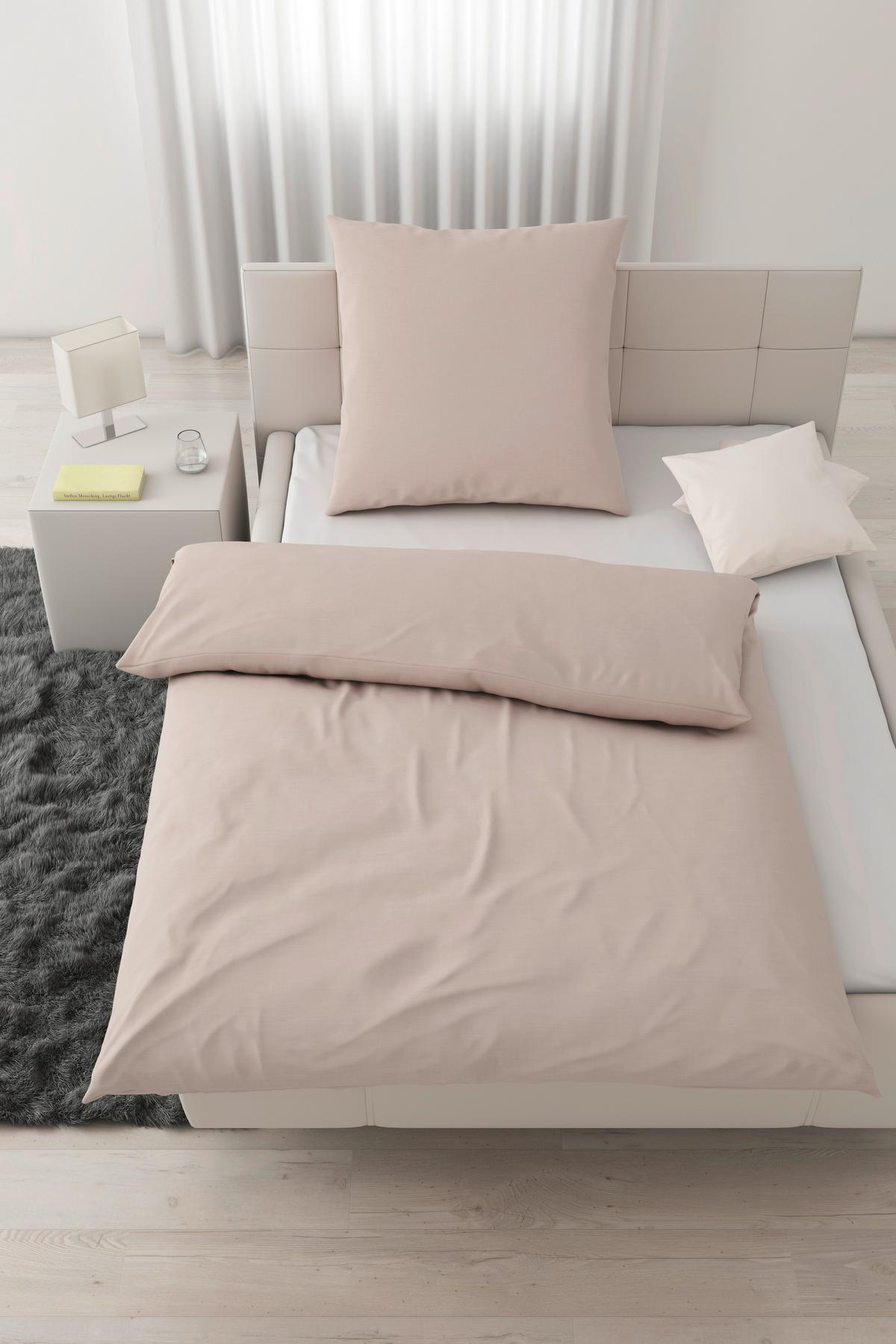 Bettwäsche Ilvy in Beige ca. 135x200cm - Beige, MODERN, Textil (135/200cm) - Modern Living
