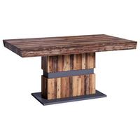 Esstisch Metthew Braun/Anthrazit ca.160x90x75cm - Anthrazit/Dunkelbraun, MODERN, Holzwerkstoff (160/90/75cm) - MID.YOU