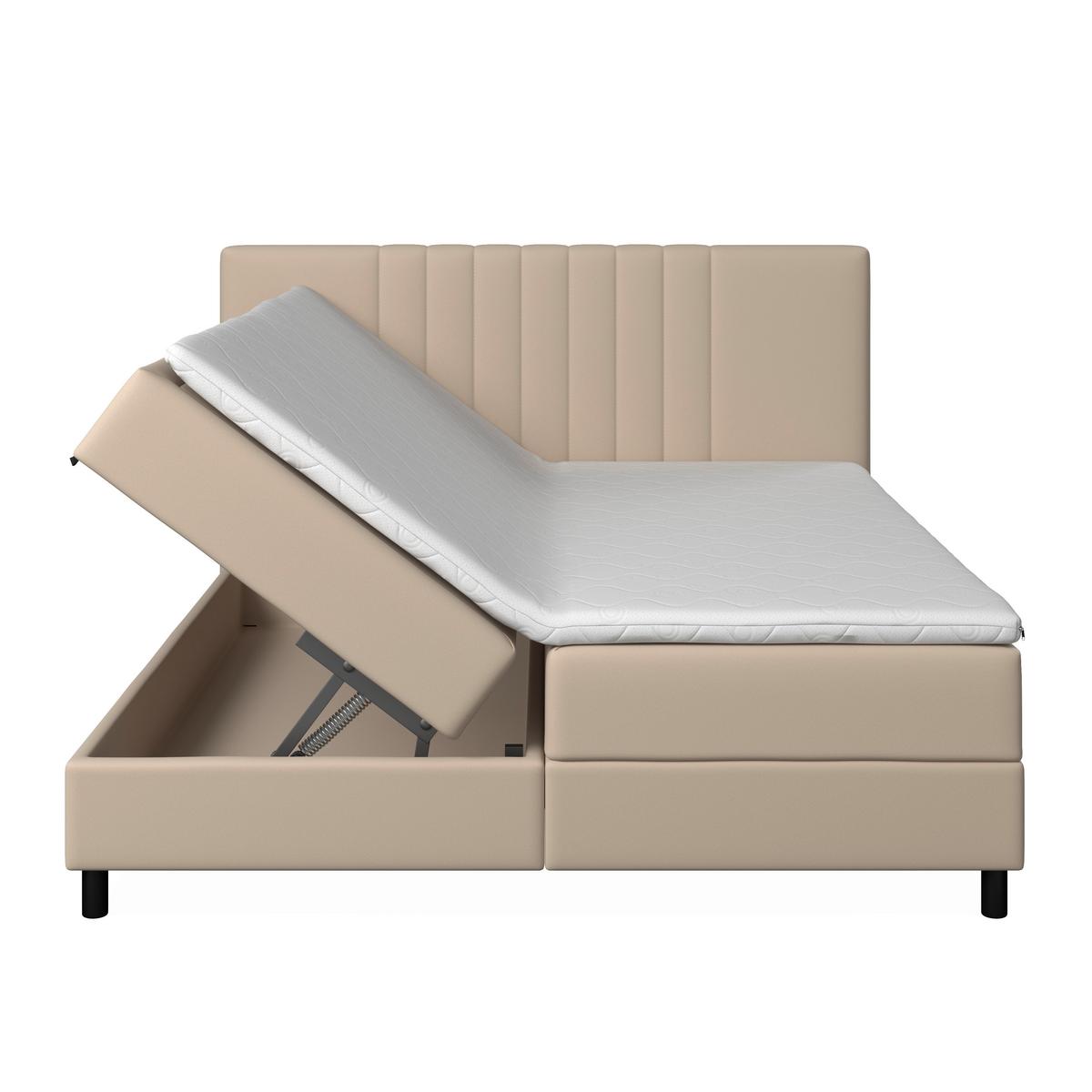 Box Krevet Roma - bež/crna, Moderno, drvo/tekstil (180/200cm) - Bessagi Home