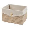 Regalkorb Denise Beige - Beige, ROMANTIK / LANDHAUS, Naturmaterialien/Kunststoff (29/17/21cm) - Mömax