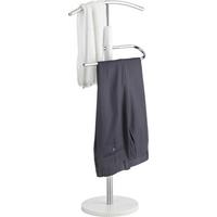 Herrendiener in Weiß - Chromfarben/Weiß, KONVENTIONELL, Holzwerkstoff/Metall (42/110/30cm) - Mömax