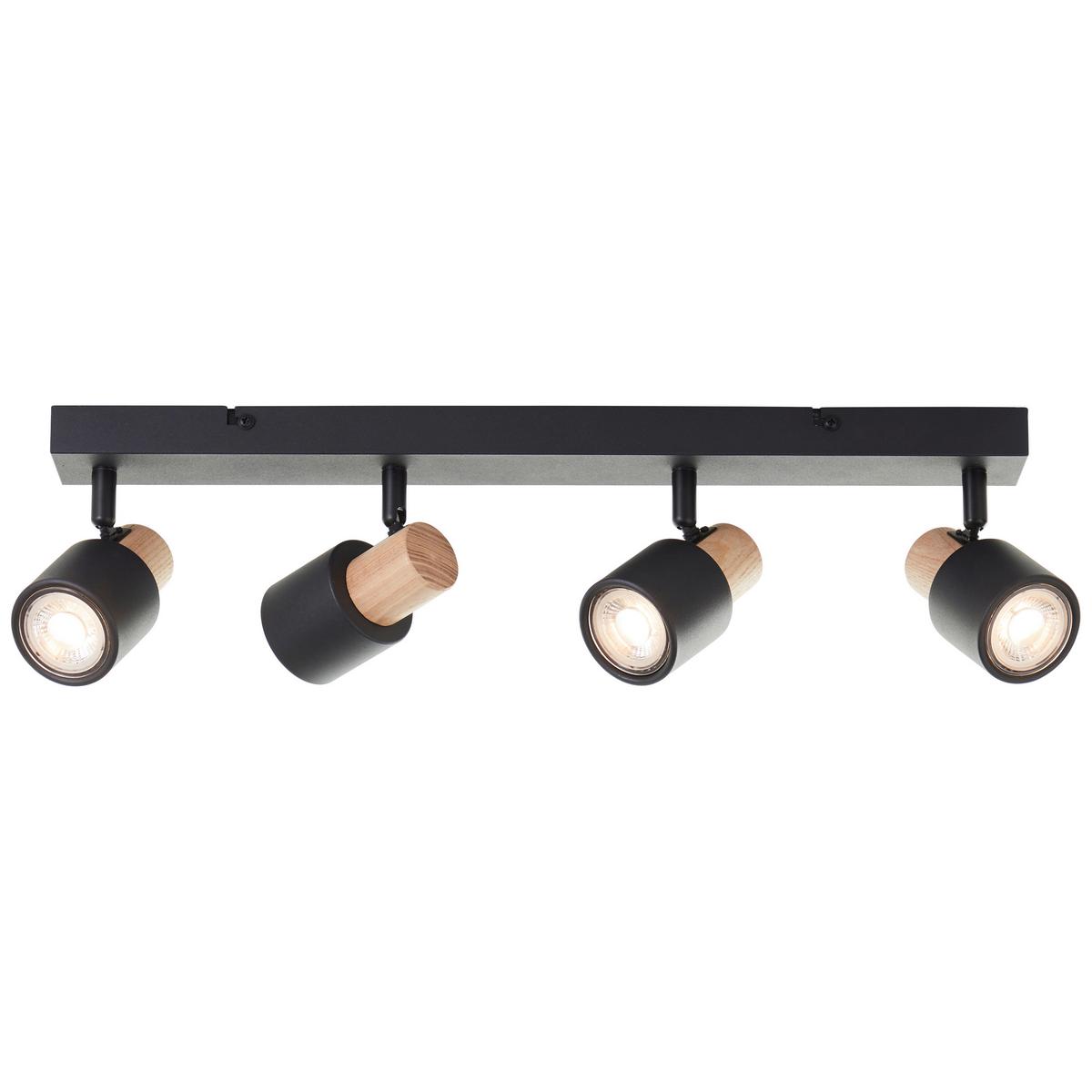 Strahler Pini BA4 Schwarz/Holz max. 10 Watt - Basics, Holz/Metall (58,3/14,5/6cm) - Brilliant