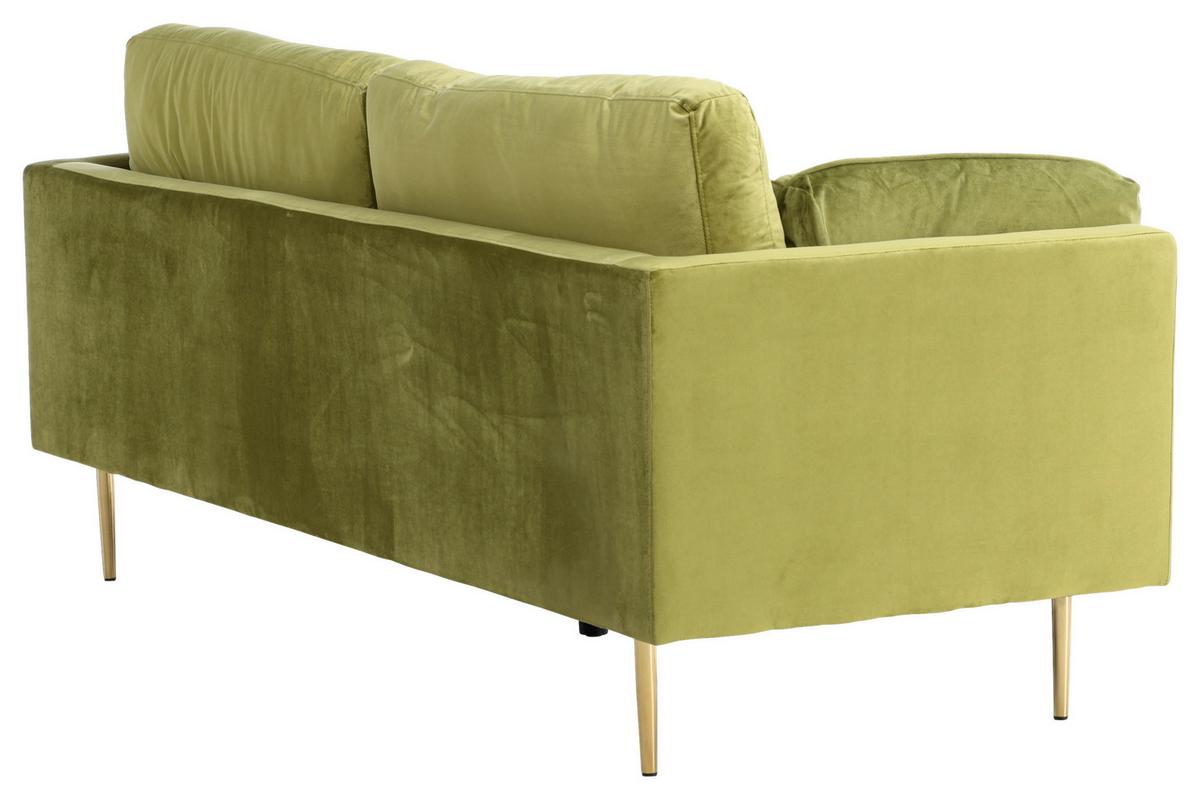2-SITZER-SOFA BOOM - Goldfarben/Grün, Design, Textil/Metall (203/84/90cm) - Livetastic