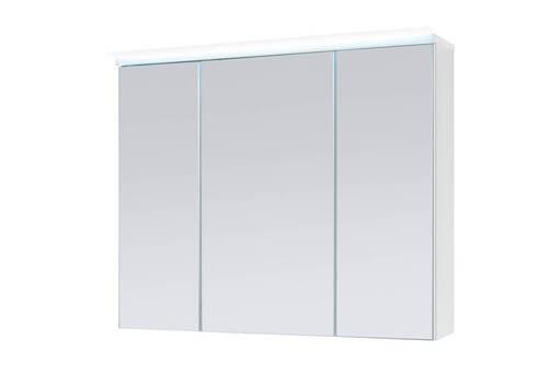 Spiegelschrank Four in Weiss - Weiss, Modern, Glas/Holzwerkstoff (80/68/23cm) - Mömax