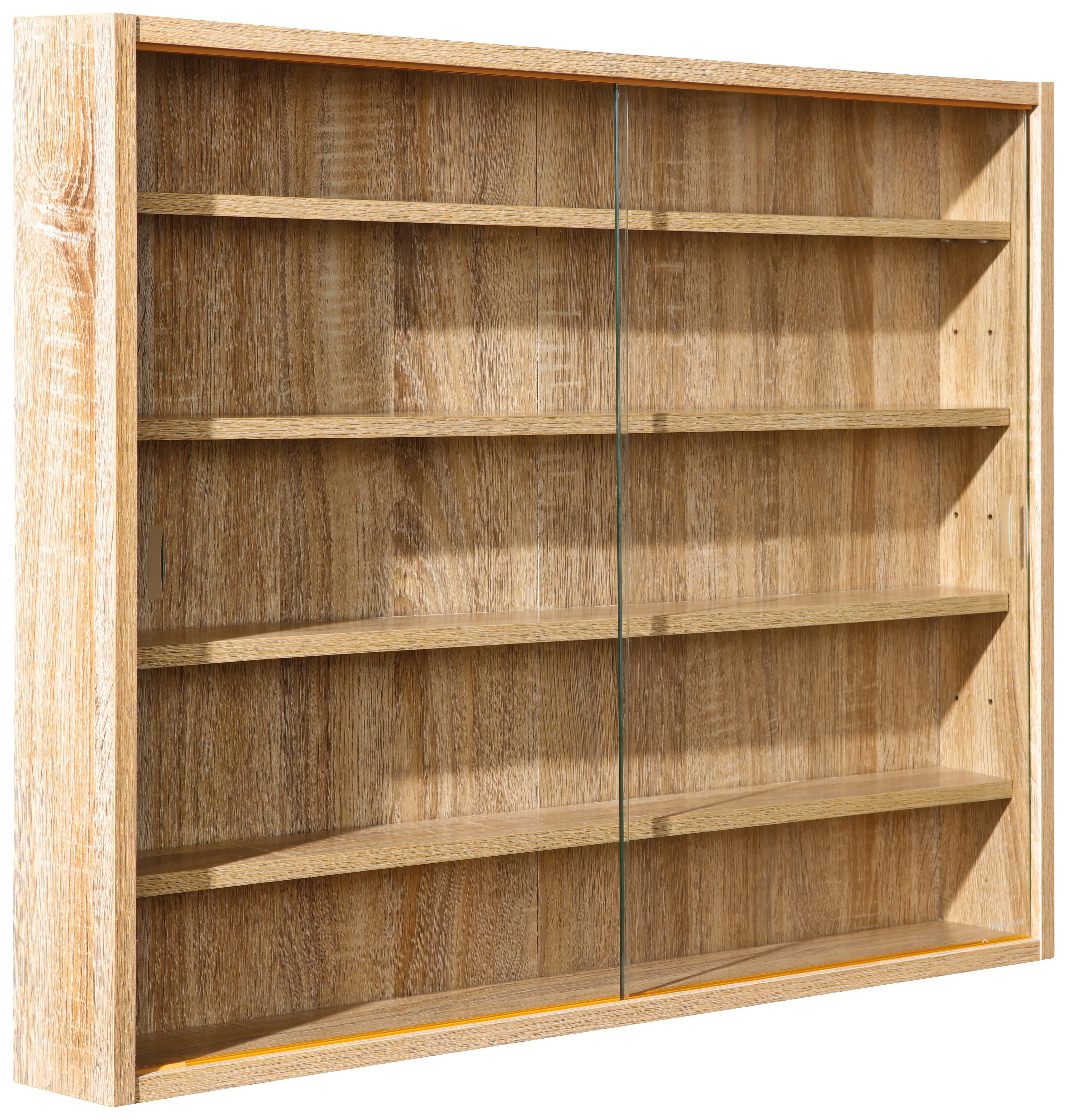Hängevitrine Collectizioni braun - Sonoma Eiche, KONVENTIONELL, Glas/Holzwerkstoff (80/60/9,5cm) - MID.YOU