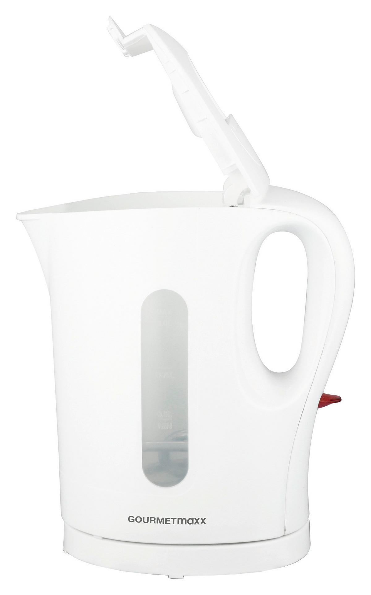 Wasserkocher Gourmetmaxx Weiß max. 1000-1200 Watt - Weiß, Basics, Kunststoff (11,3/22,1/19,3cm)