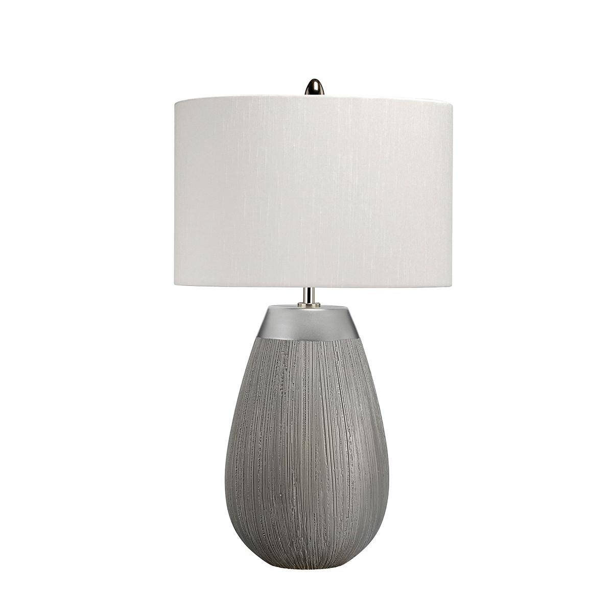 Stolna Svjetiljka Qn-Harrow-Tl - srebrne boje, Design, metal/tekstil (30/54cm) - Elstead Lighting