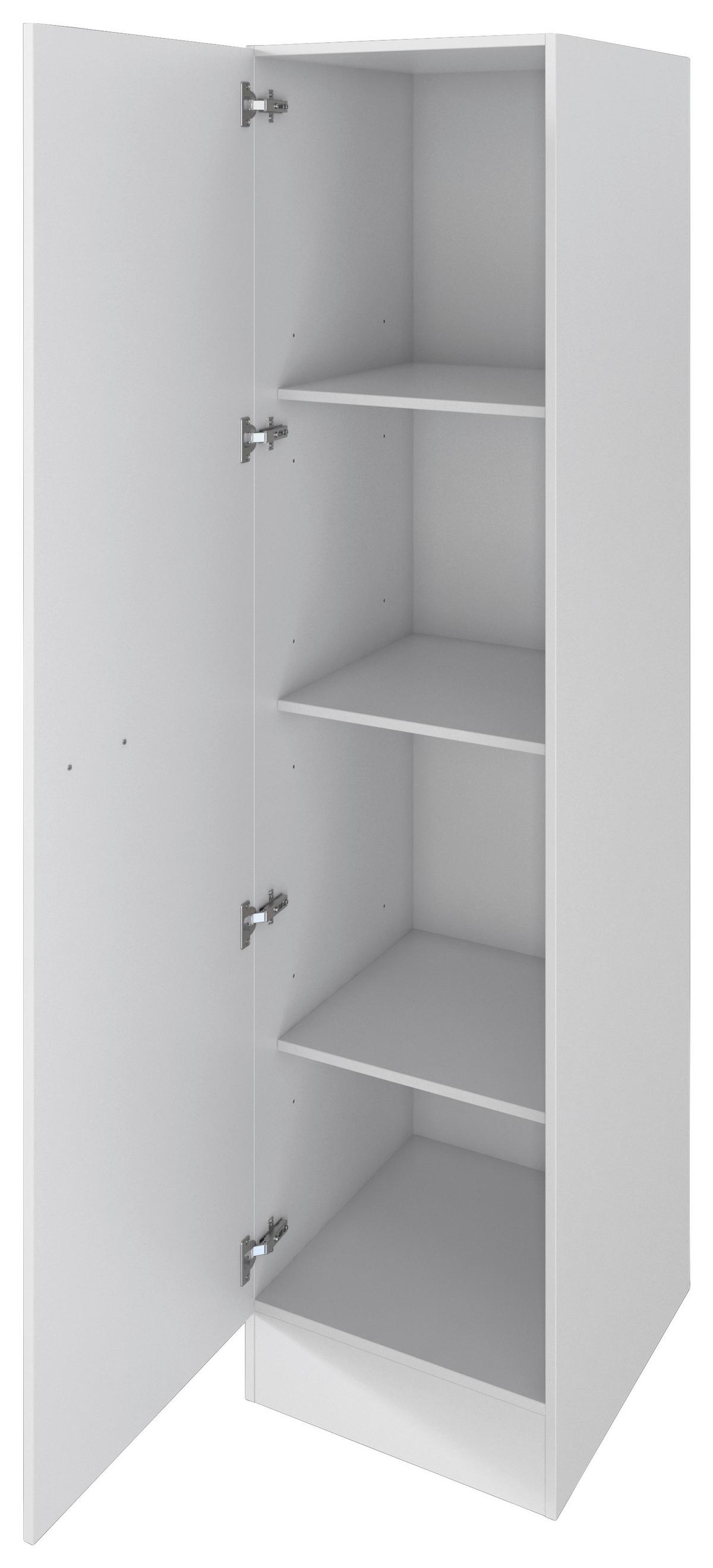 Omara Za Posodo Lucca, Bela - bela/barve aluminija, Konvencionalno, umetna masa/leseni material (50/200/57cm) - FlexWell