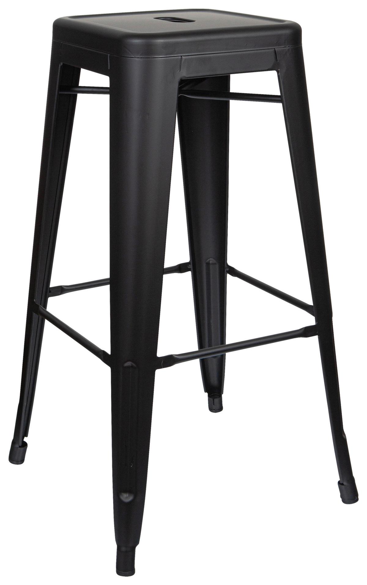 Barski Stol Vantaggio High Brush, Črna, Mat - črna, Basics, kovina (44/77/44cm) - MID.YOU