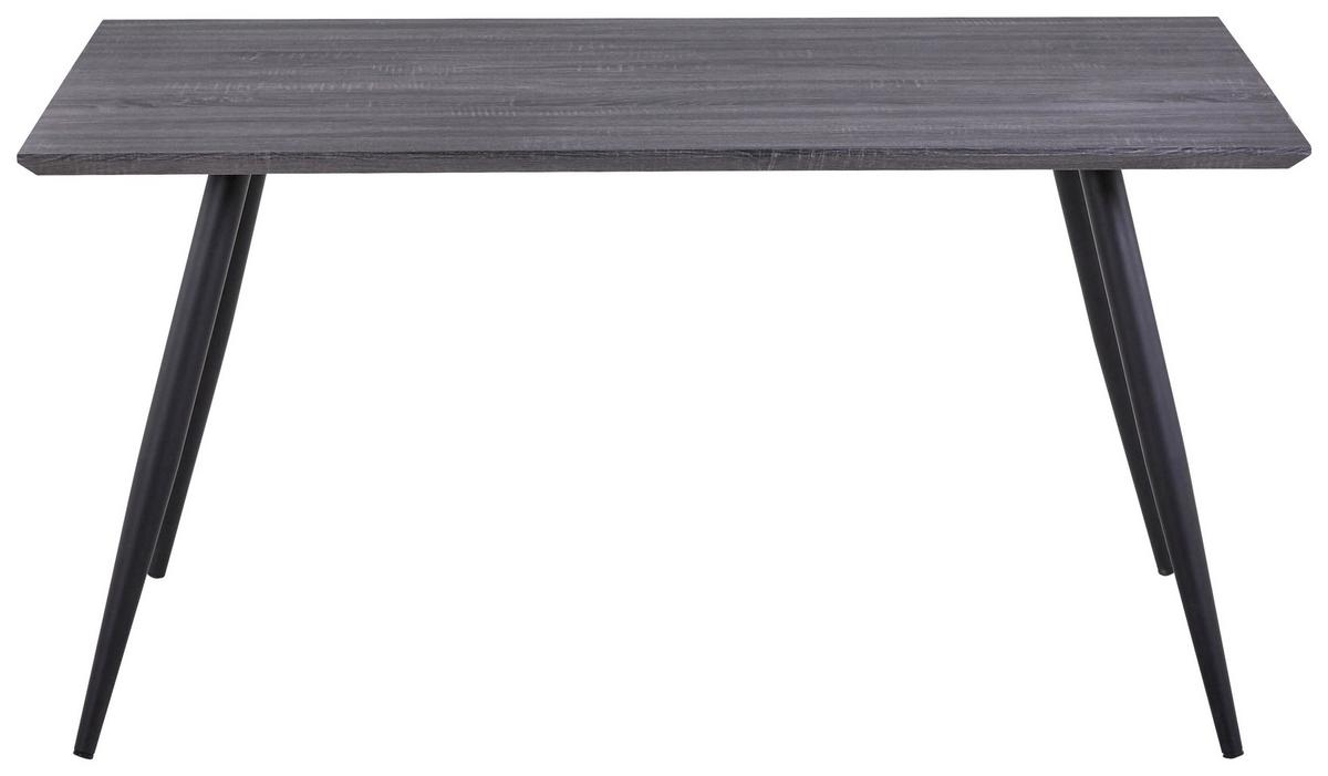 Jedilna Miza Porto, Črna, 150x90 - črna, Moderno, kovina/leseni material (150/75/90cm) - MID.YOU
