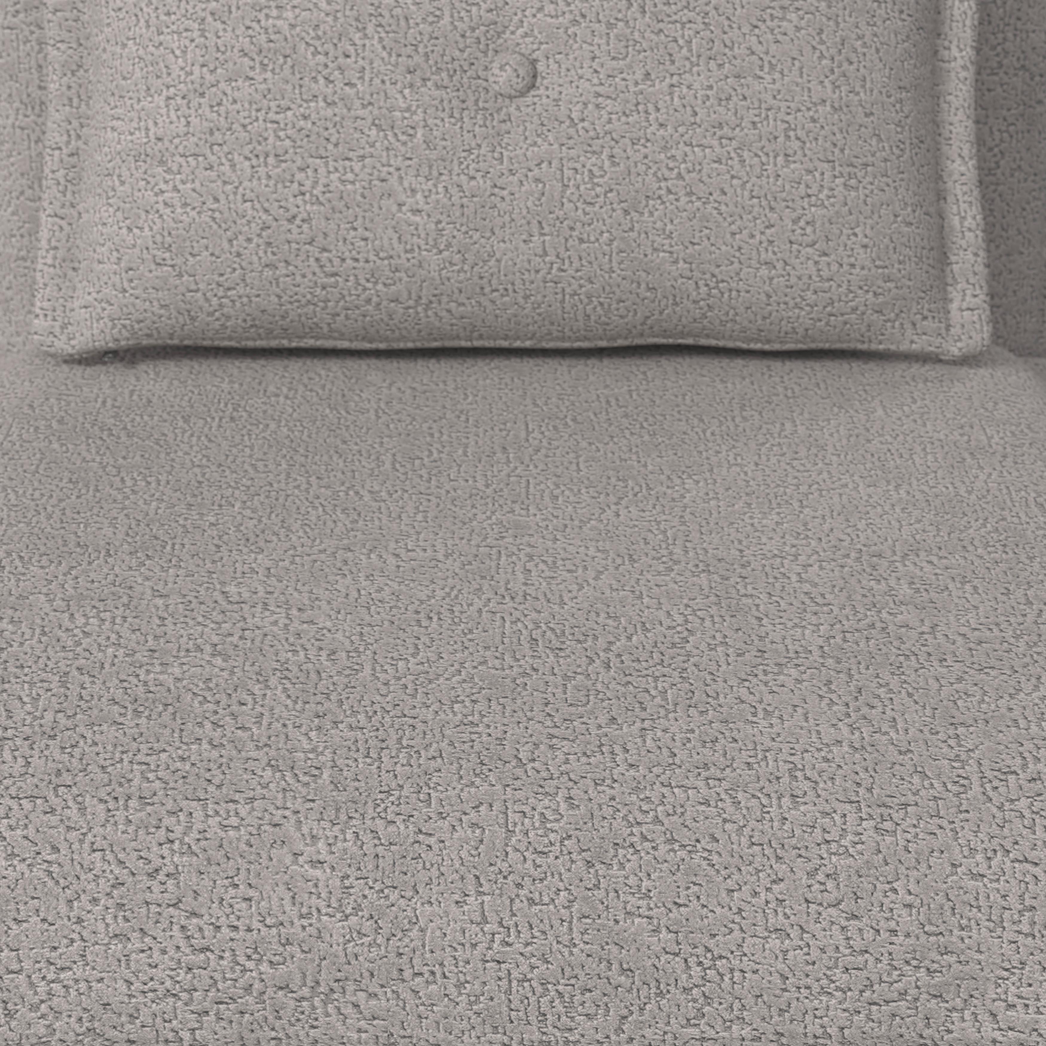 BÄDDFÅTÖLJ TAMARA - ljusgrå, Modern, metall/textil (82/31/69cm) - Bessagi Home