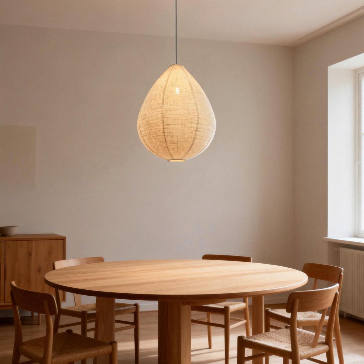 LAMPA WISZĄCA DENIE - beżowy, Trend, tworzywo sztuczne/metal (50/120cm) - Novel