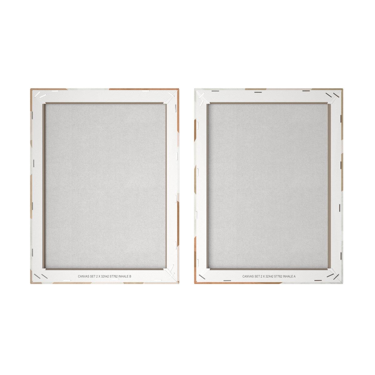 Bilderset CA Braun/Beige 2er set - Beige/Braun, Basics, Holz/Textil (32/42cm)