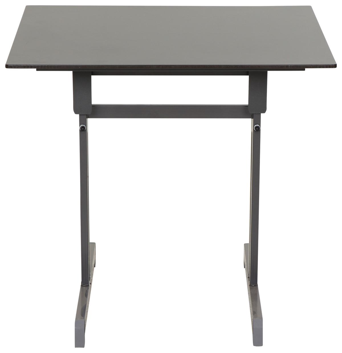 Gartentisch Anthrazit klappbar ca. 80x80x71cm - Anthrazit, MODERN, Holzwerkstoff/Metall (80/80/71cm) - Gardenson