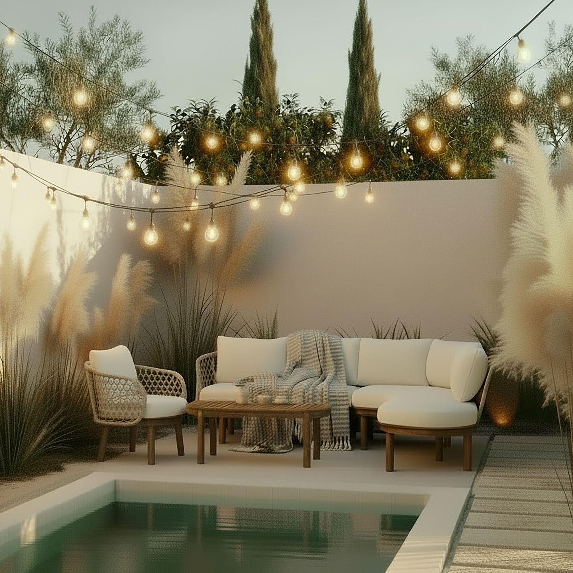 Vrtna Garnitura Belaya - bijela/siva, Moderno, drvo/metal (244/205cm) - Bessagi Garden