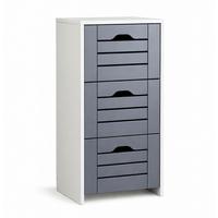 Midischrank Flonali - Weiss/Anthrazit, Trend, Holzwerkstoff (38/76/28cm) - MID.YOU
