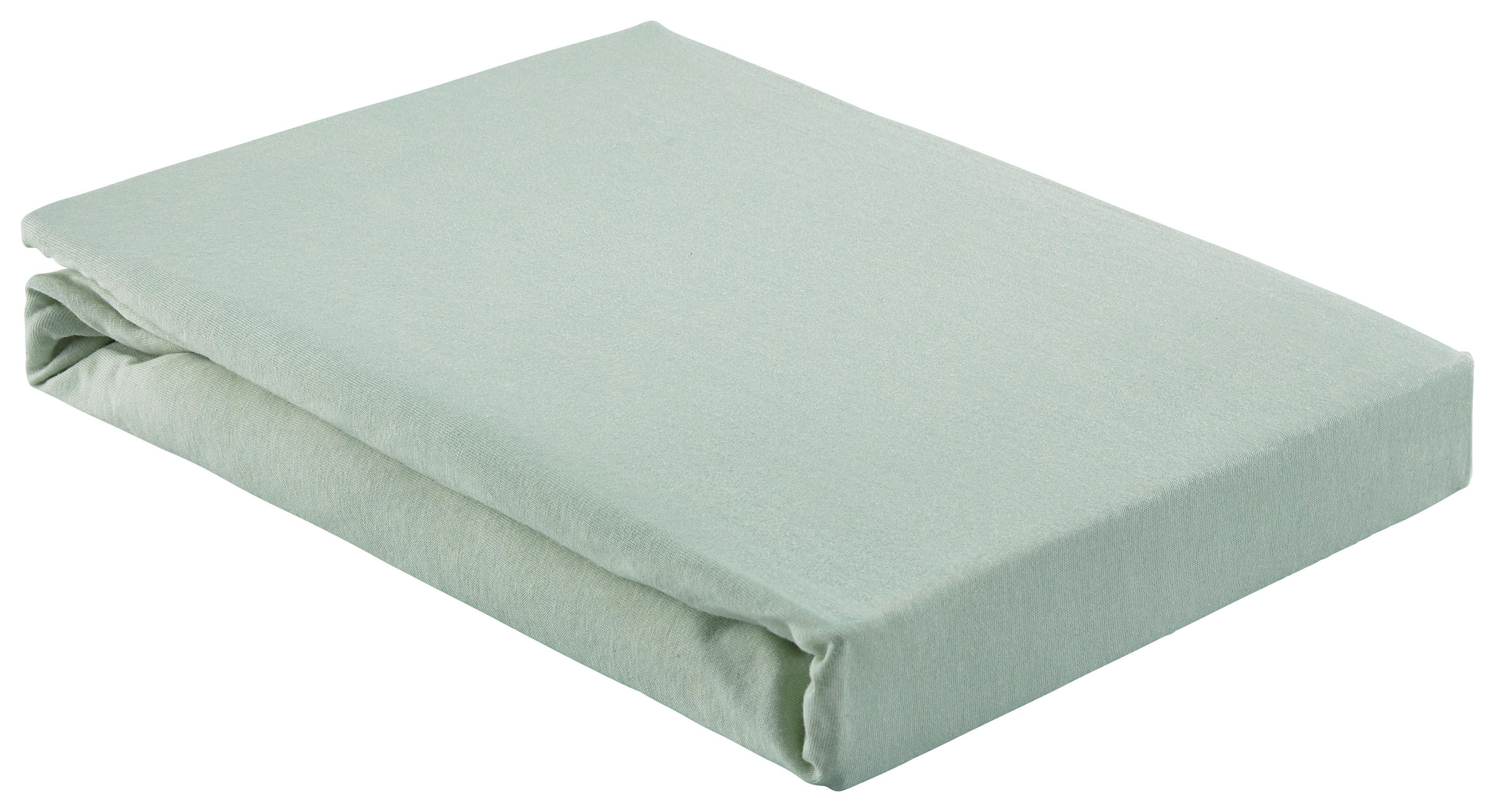 Cearşaf cu elastic Basic - verde deschis, textil (180/200cm) - Modern Living