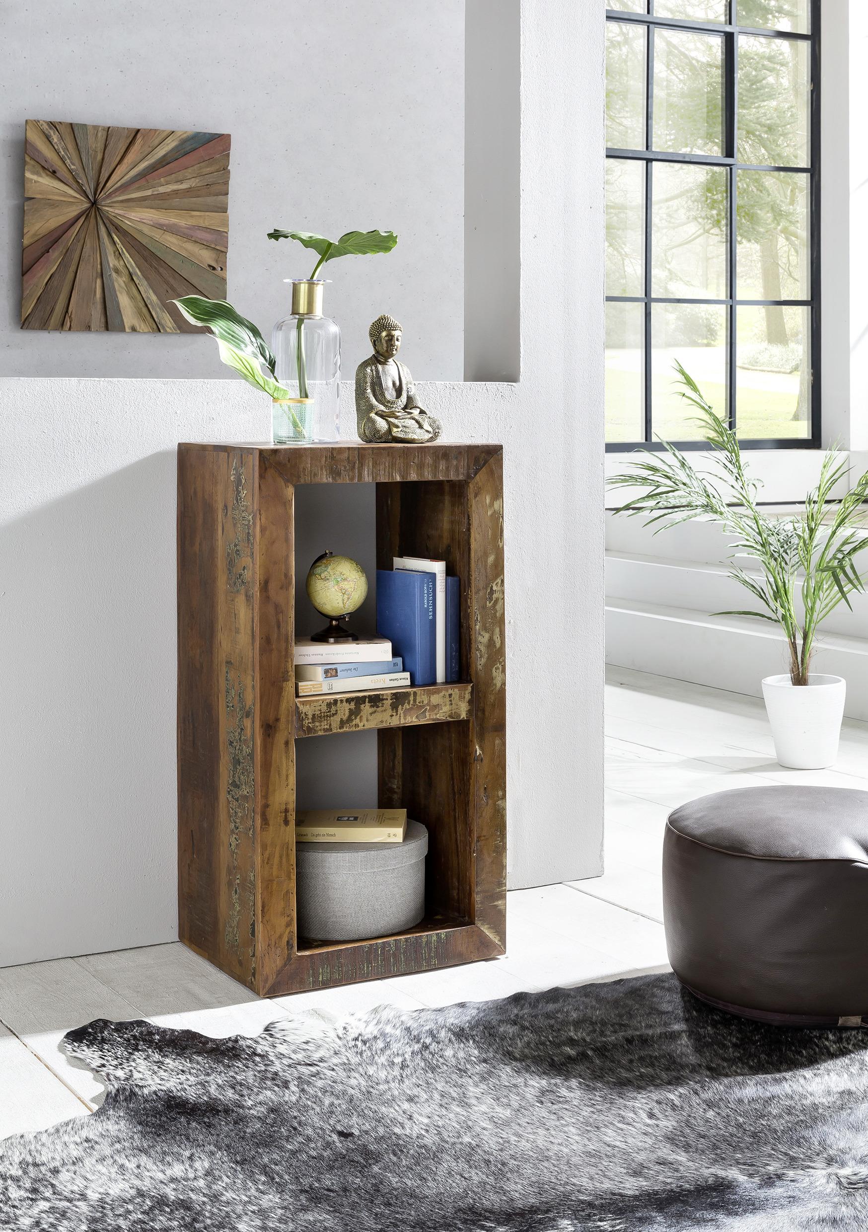 Standregal "Kalkutta", aus Mango - Braun, MODERN, Holz (45/90/35cm) - MID.YOU